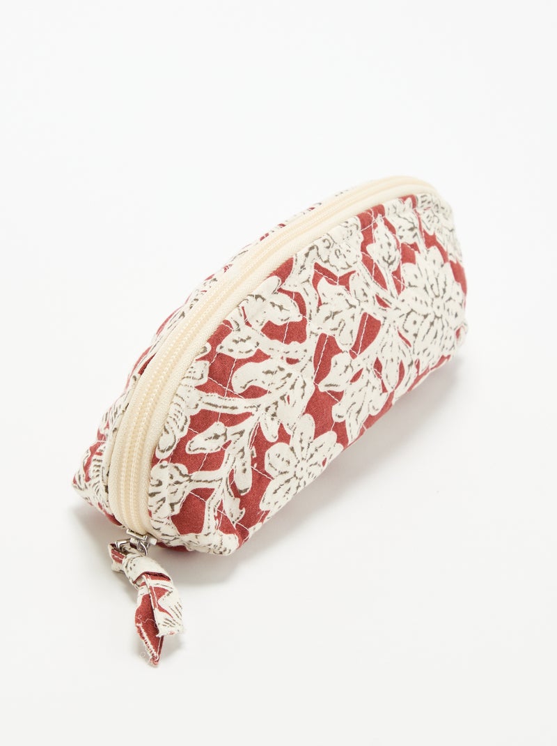 Small quilted fabric pouch Red - Kiabi