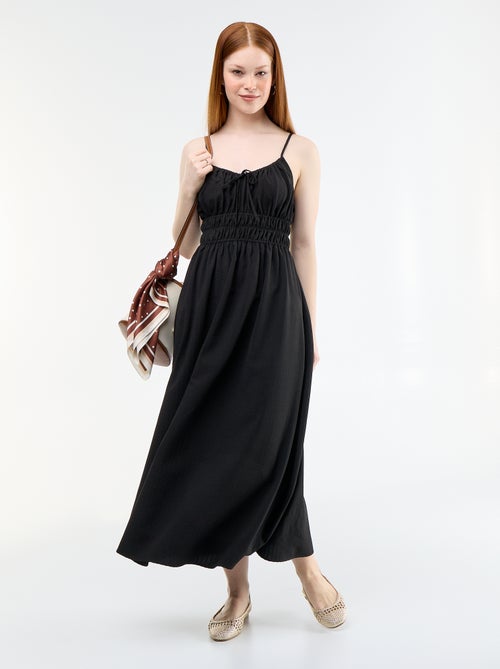 Smocked midi dress - Kiabi