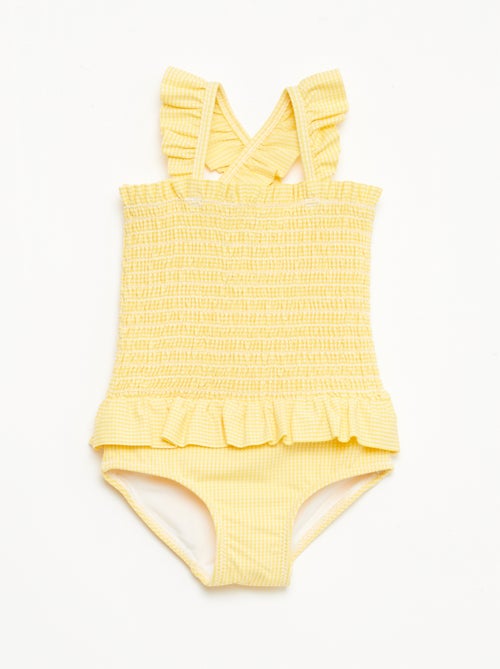 Smocked Ruffled One-Piece Swimsuit - Kiabi