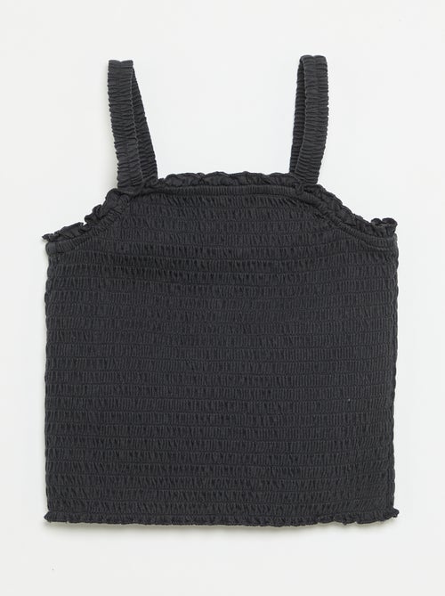 Smocked Strappy T-shirt - Kiabi