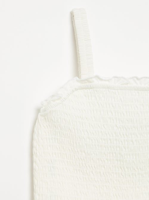 Smocked Strappy T-shirt - Kiabi
