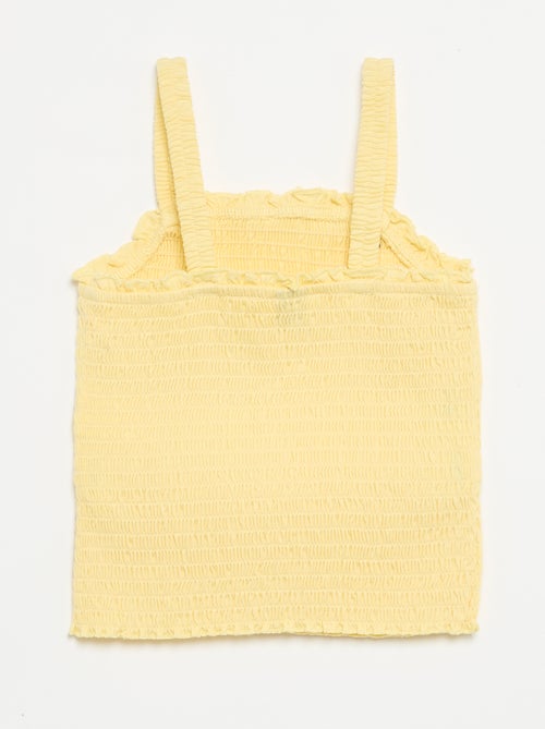 Smocked Strappy T-shirt - Kiabi