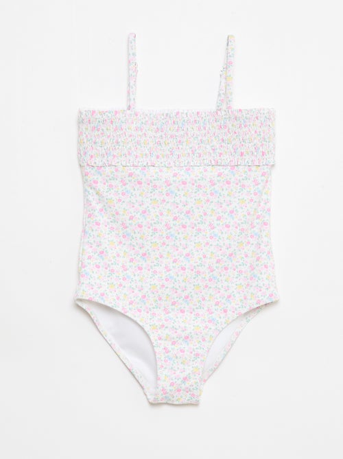 Smocked Swimsuit with Scrunchie - Kiabi