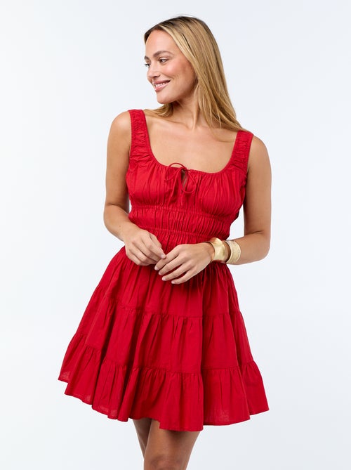 Smocked Tiered Dress - Kiabi