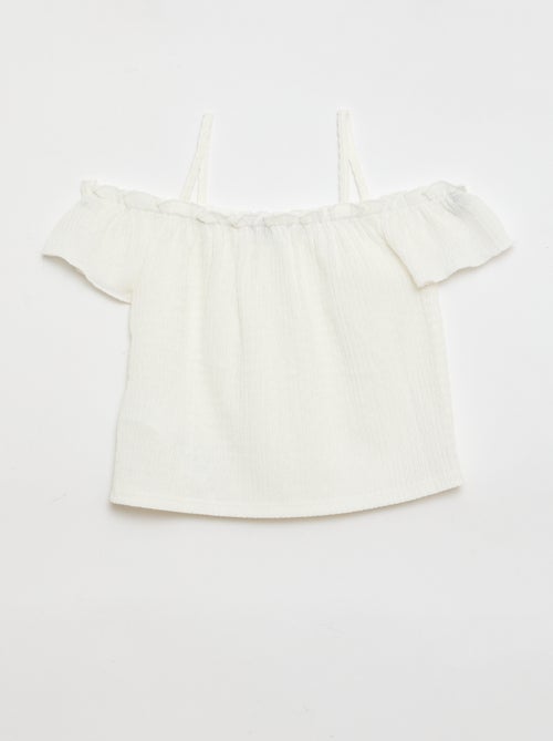 Smocked top with thin straps - Kiabi