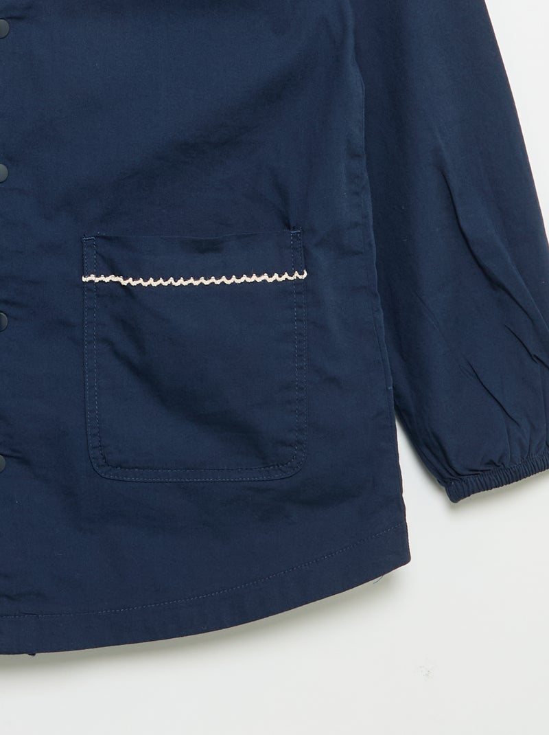 Snap-Button Pinafore Dress Blue - Kiabi
