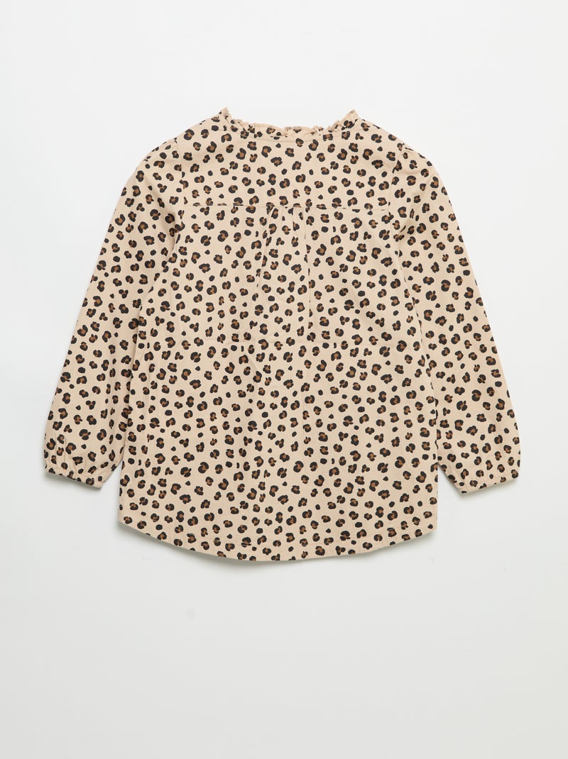 Snap-front Apron Top Beige - Kiabi