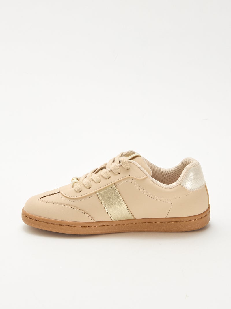 Sneakers alla moda con inserti stampati leopardati Bianco - Kiabi