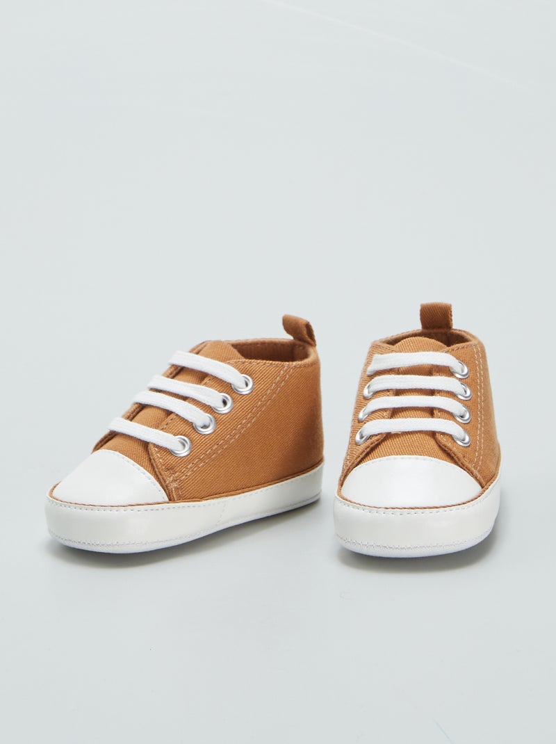 Sneakers alte in tela MARRONE - Kiabi
