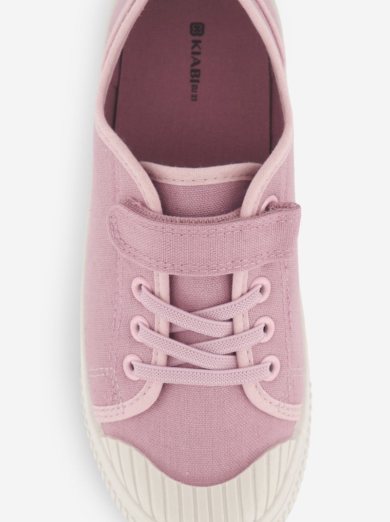 Sneakers aus Canvas im Schachbrettmuster Rosa - Kiabi
