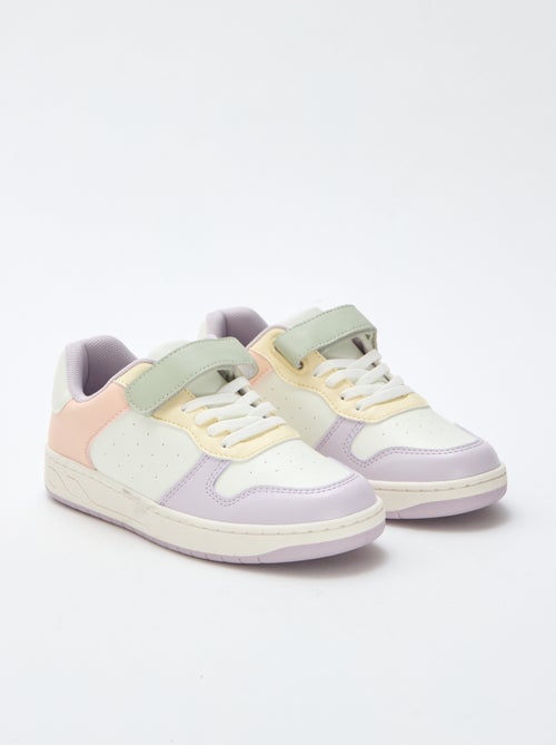 Sneakers basse bicolore - Kiabi