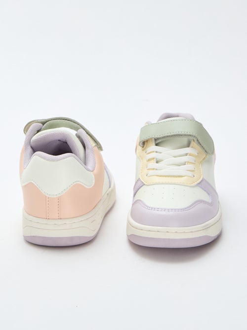 Sneakers basse bicolore - Kiabi