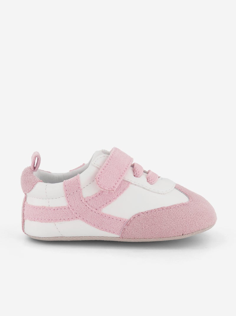 Sneakers basse con apertura a strappo e lacci Rosa - Kiabi