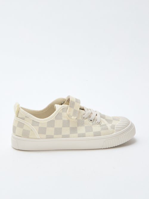 Sneakers basse in tela con velcro - Kiabi