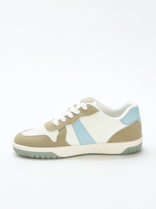 Sneakers basse rinforzate tricolore - Kiabi