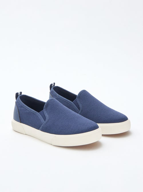 Sneakers basse slip-on in mesh tinta unita - Kiabi