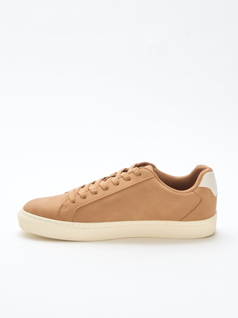 Sneakers basse testurizzate Beige - Kiabi