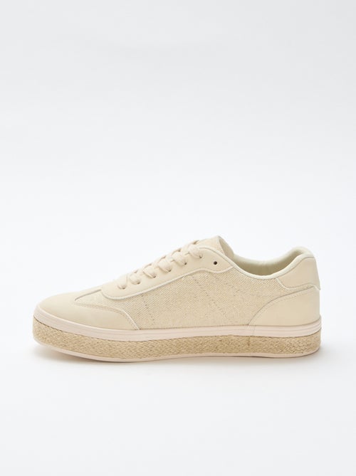 Sneakers bicolore con suola espadrillas - Kiabi