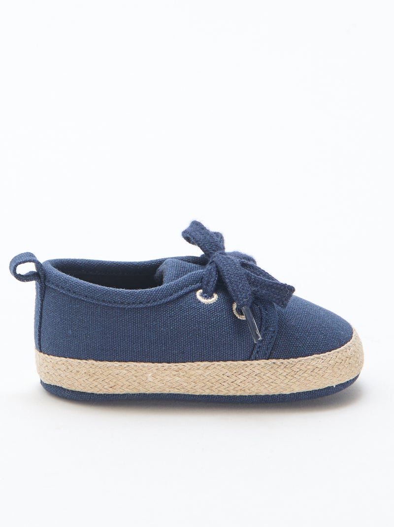Sneakers con lacci in tessuto Blu - Kiabi
