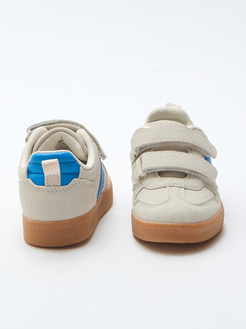 Sneakers con velcro in simil suede Blu - Kiabi