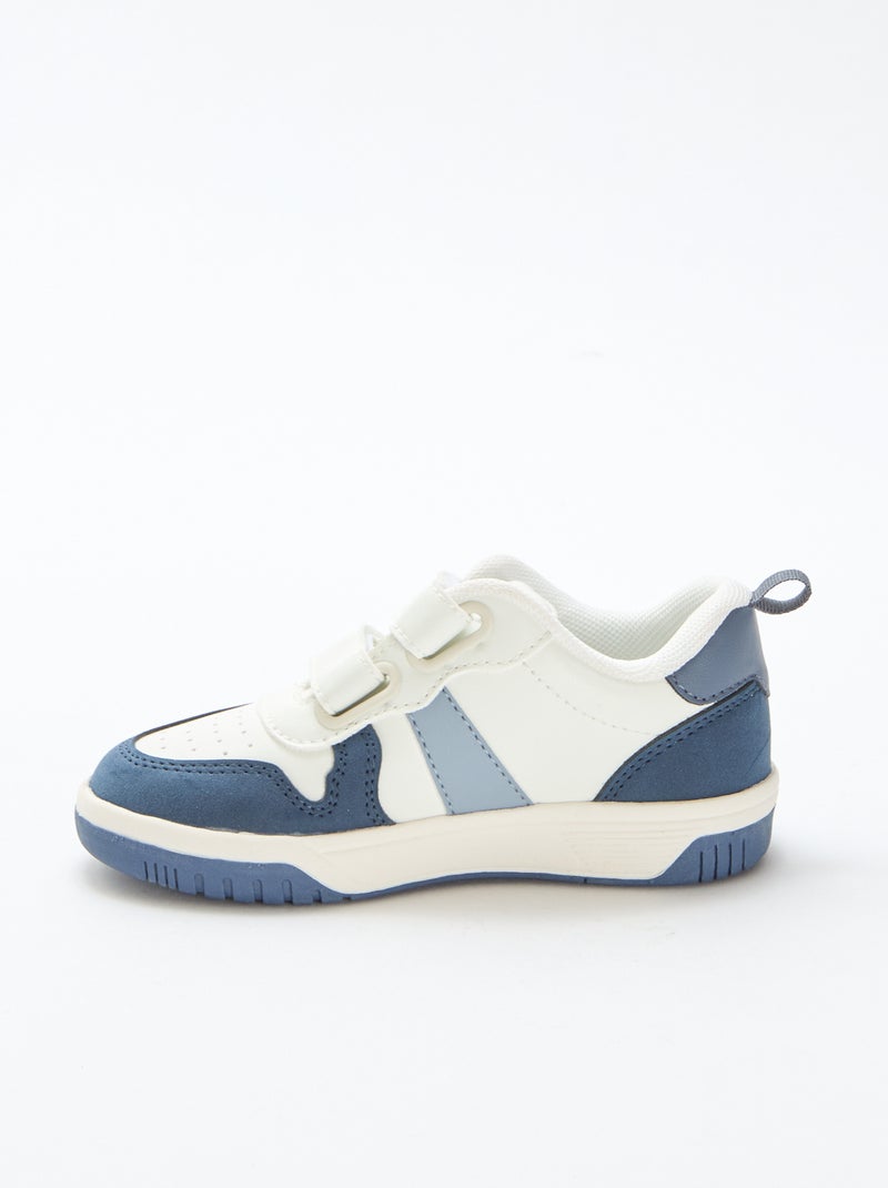 Sneakers con velcro in similpelle quadricolore Blu - Kiabi