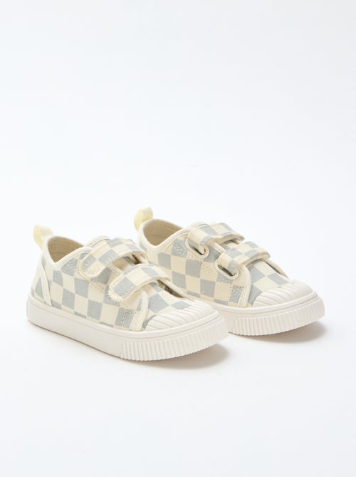 Sneakers in tela con stampa a scacchi - Kiabi