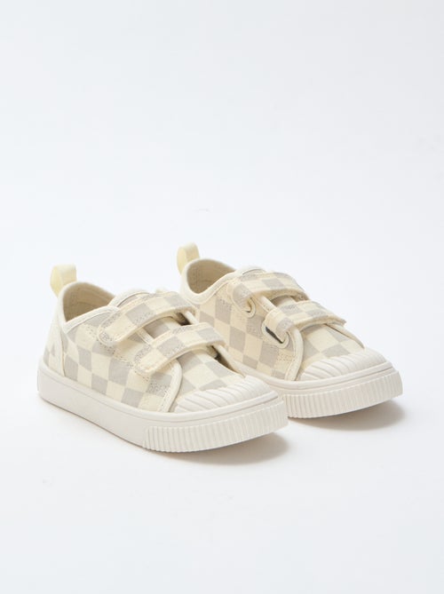 Sneakers in tela con stampa a scacchi - Kiabi