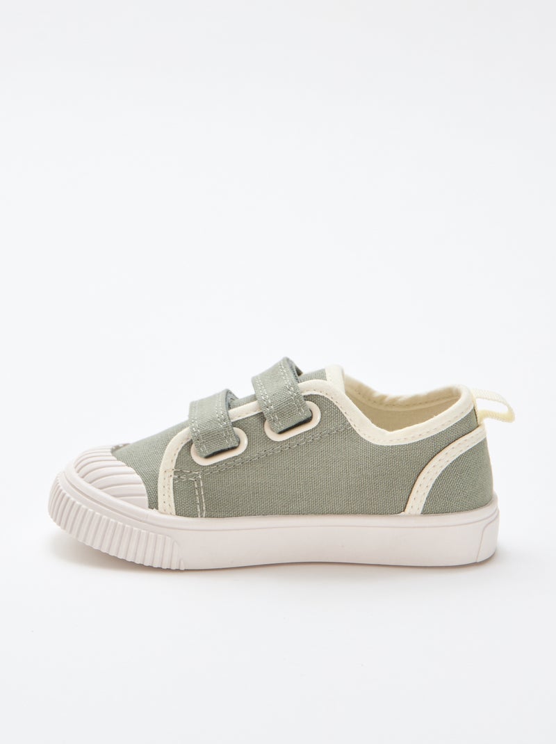 Sneakers in tela con velcro Verde - Kiabi