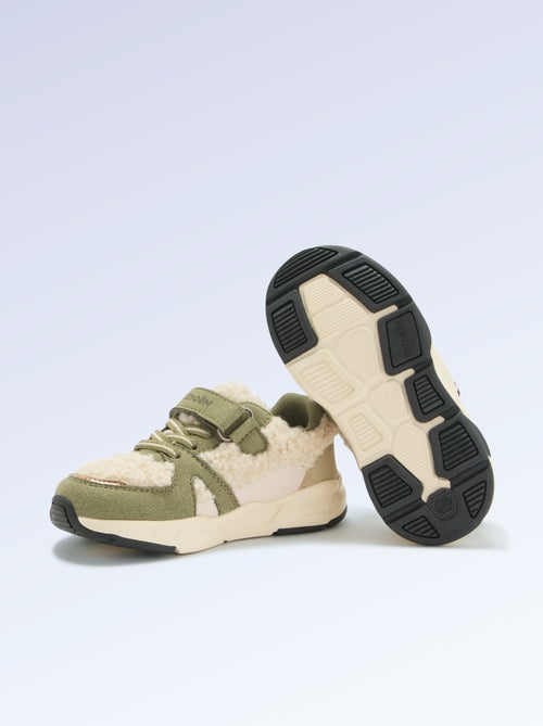 Sneakers in Wildlederimitat und Lammfell-Optik - Kiabi