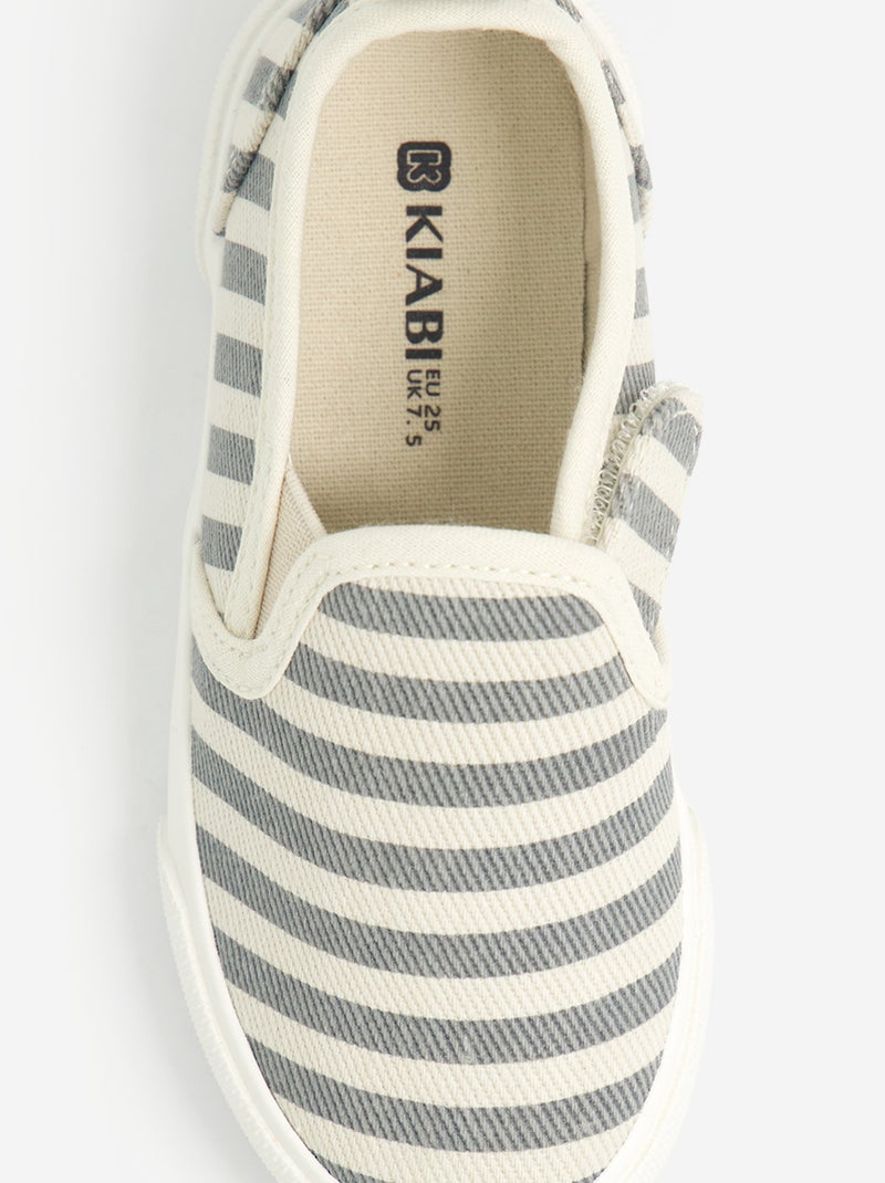 Sneakers slip-on con strappi fantasia Blu - Kiabi
