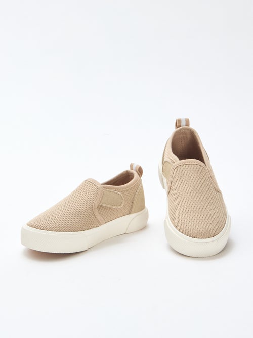 Sneakers slip-on in mesh tinta unita - Kiabi