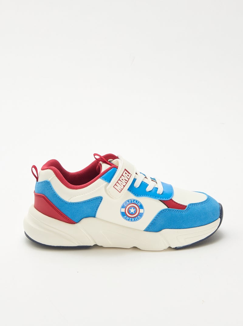 Sneakers stile running "Captain America" Bianco - Kiabi