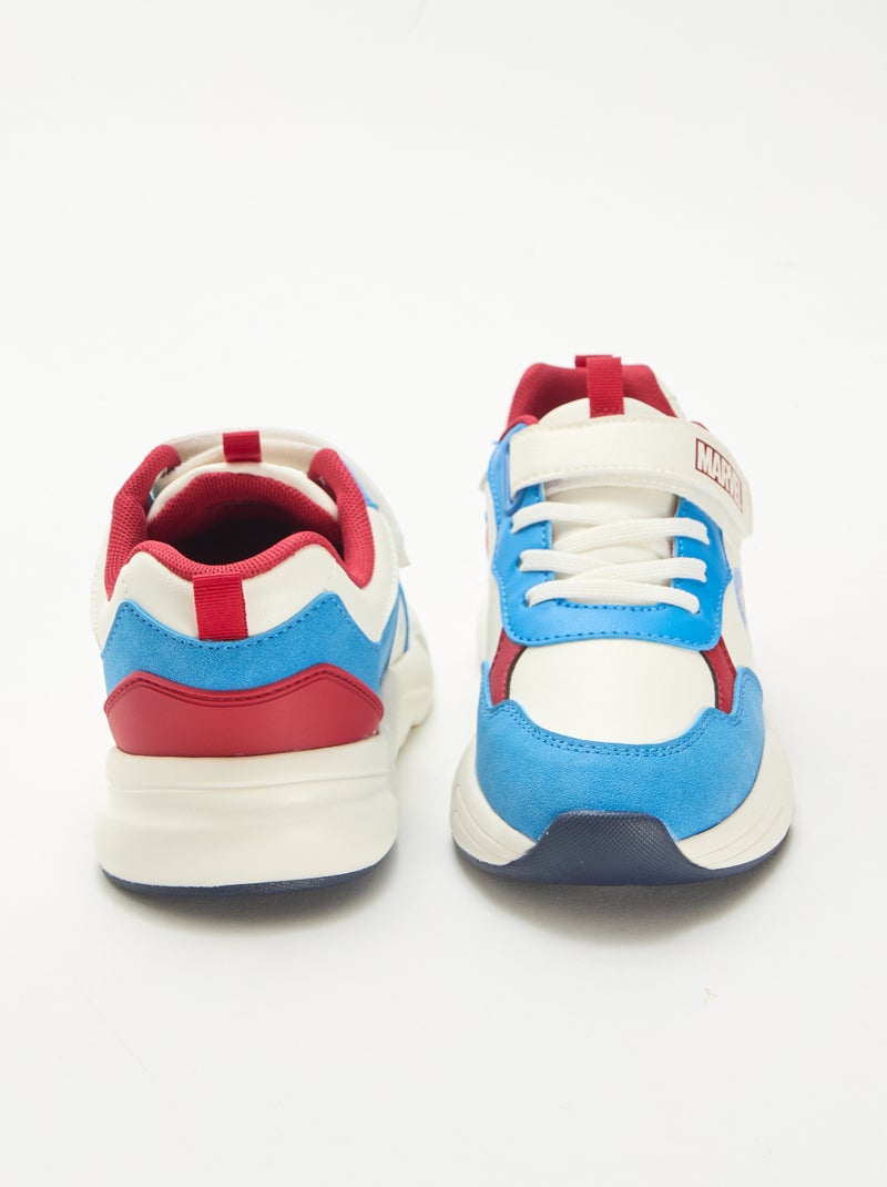Sneakers stile running "Captain America" Bianco - Kiabi