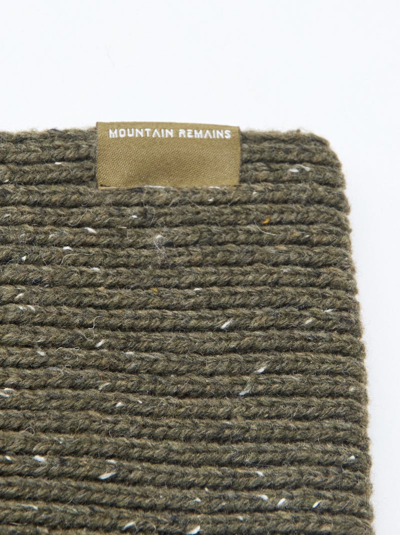 Snood en maille fantaisie Kaki - Kiabi