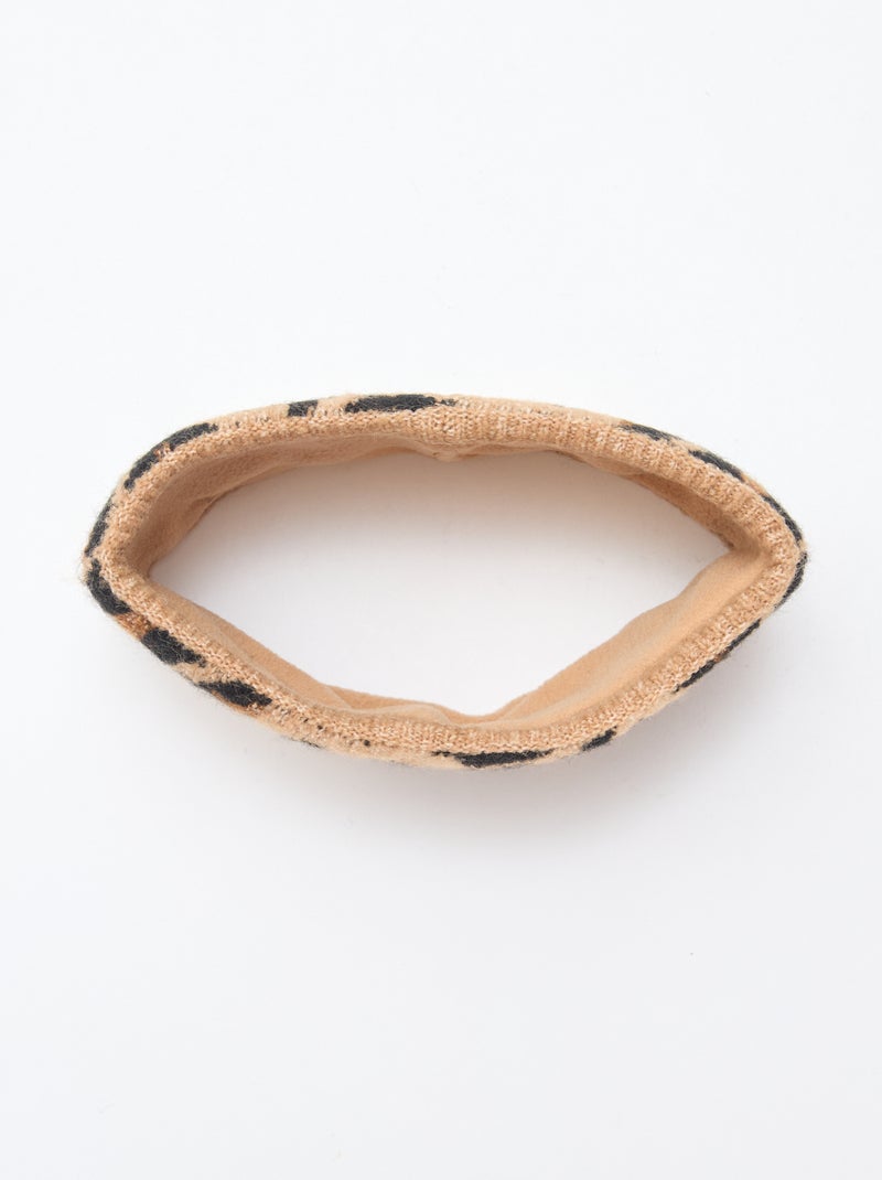 Snood en maille leopard Marron - Kiabi