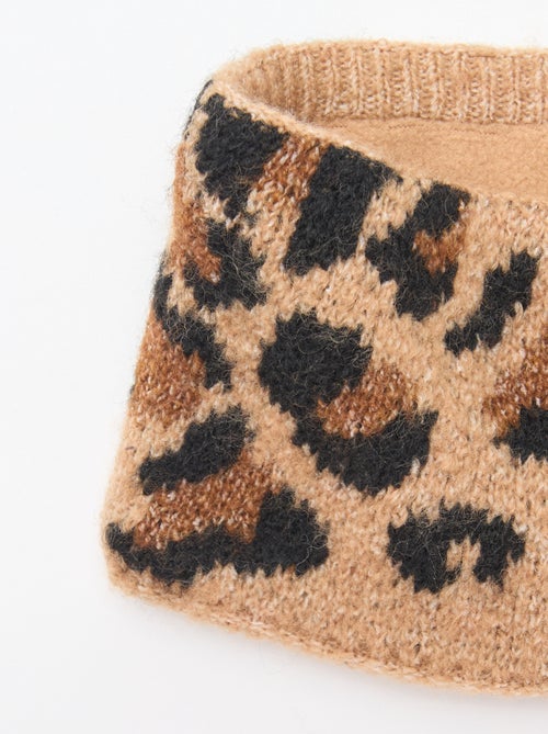 Snood en maille leopard - Kiabi
