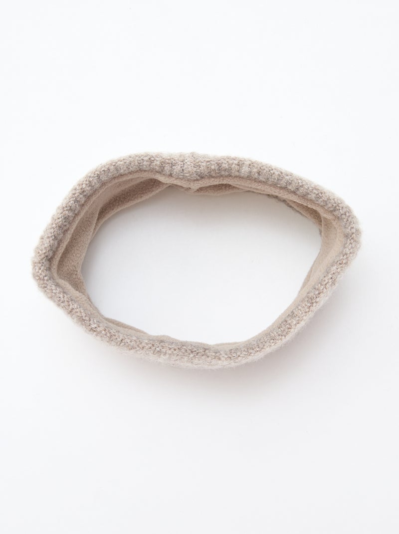 Snood en maille unie Beige - Kiabi