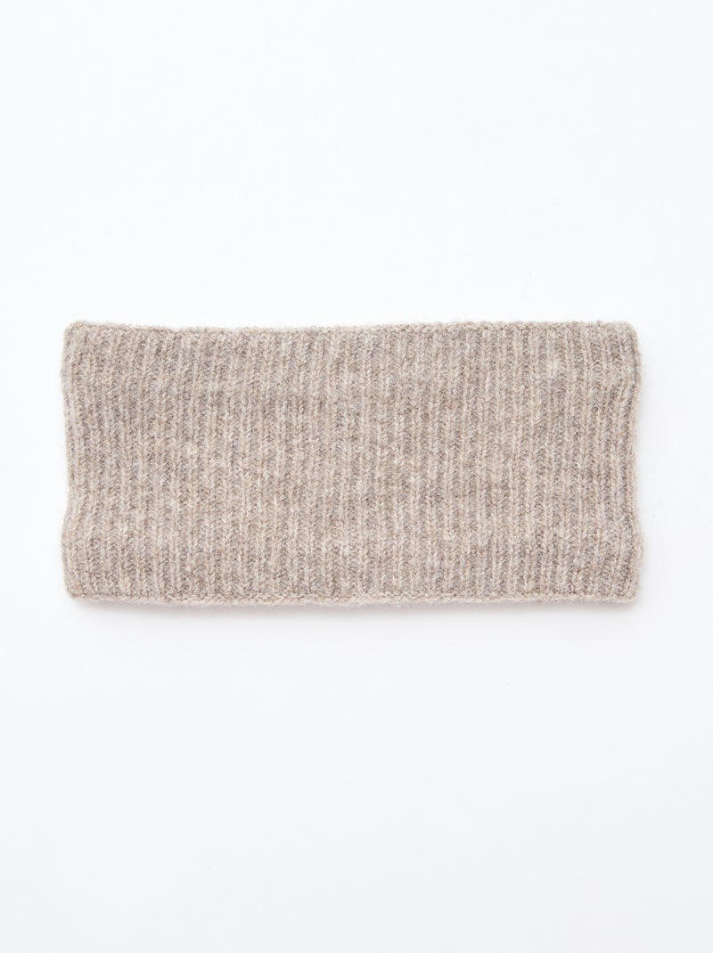 Snood en maille unie Beige - Kiabi