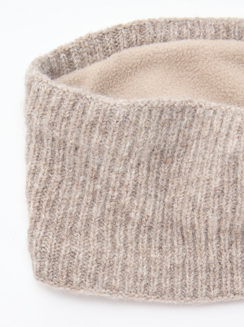 Snood en maille unie Beige - Kiabi