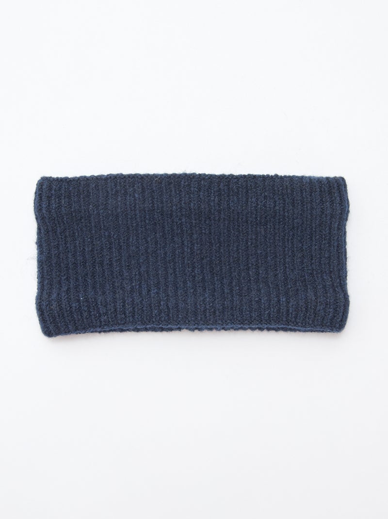 Snood en maille unie Bleu - Kiabi