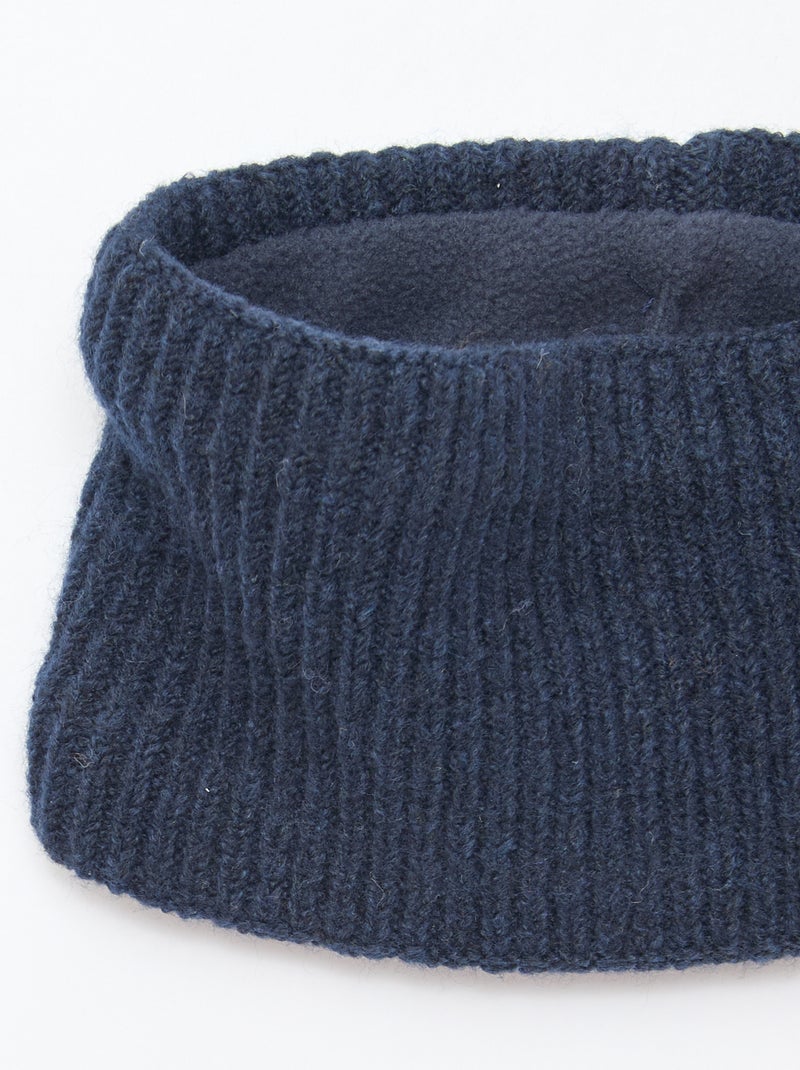 Snood en maille unie Bleu - Kiabi