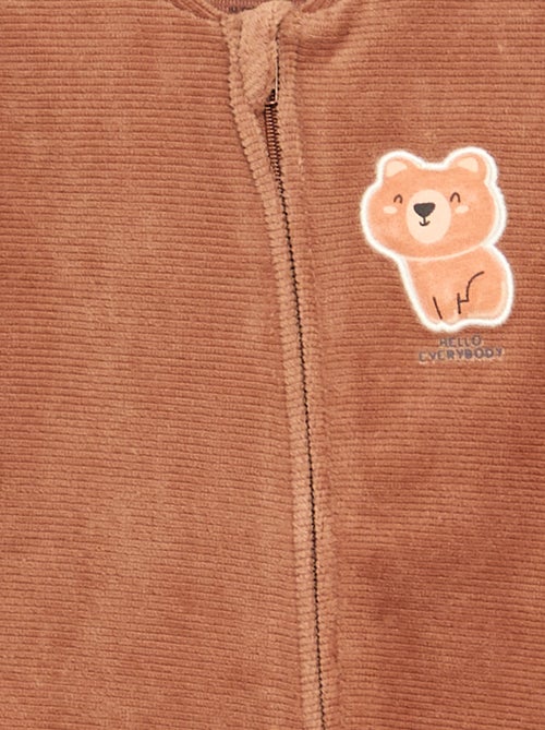 Snuggly Velvet Baby Sleepsuit - Kiabi