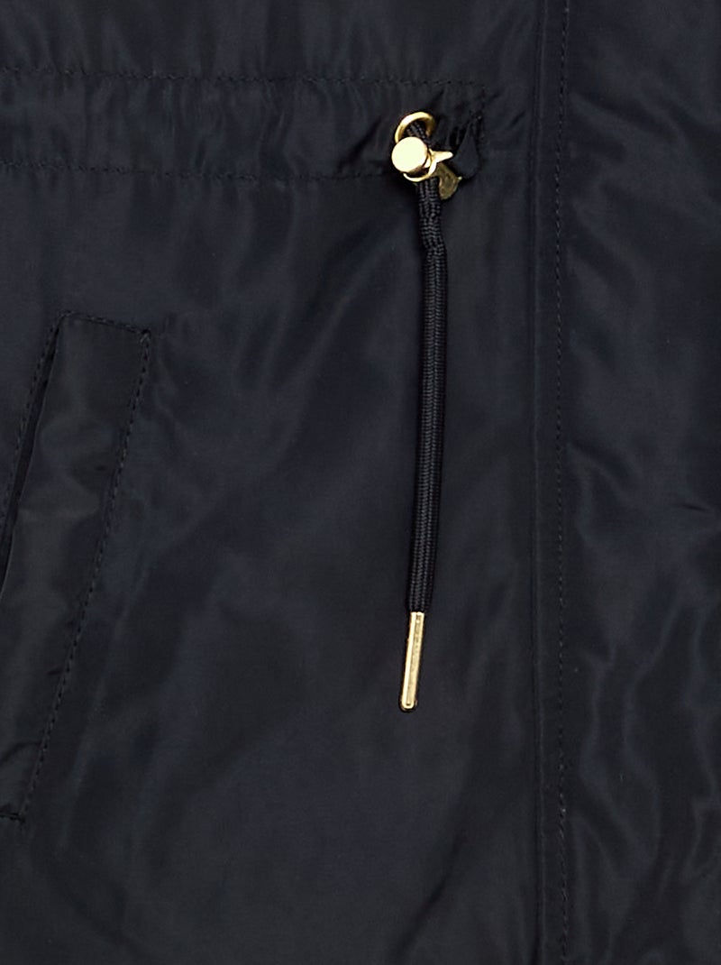 Soft Hooded Faux Fur Parka Black - Kiabi