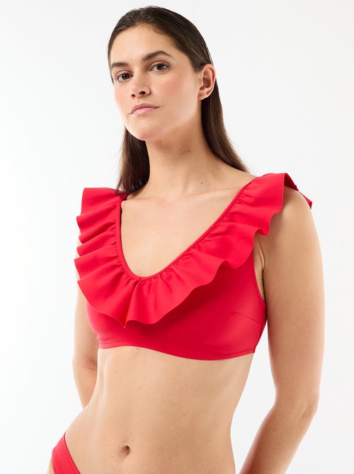 Soft Microfiber Ruffled Swimsuit Top - Kiabi