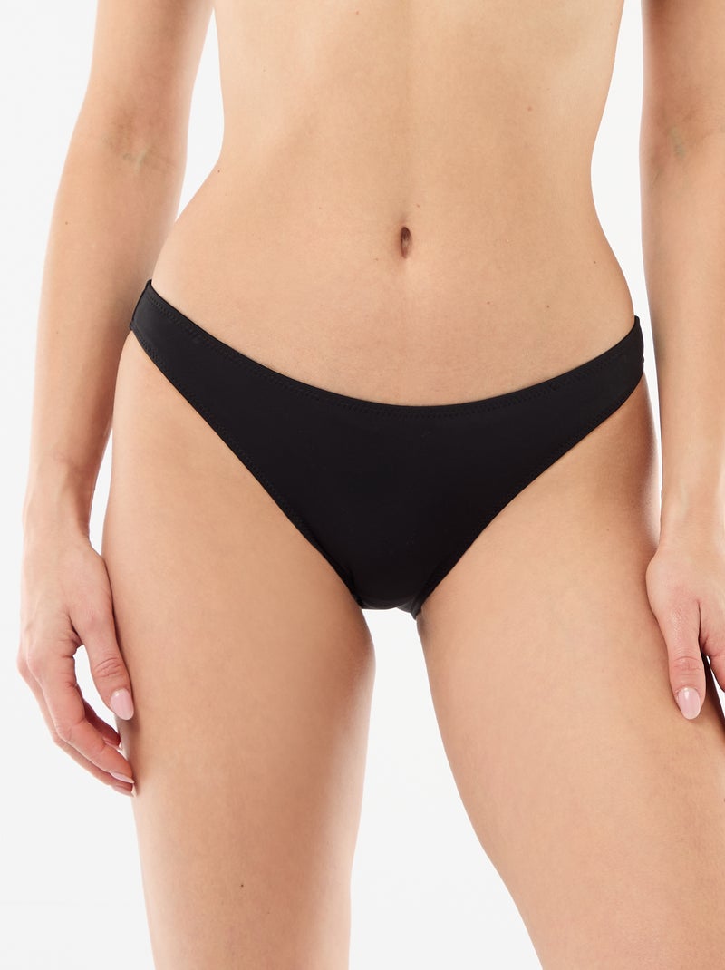 Soft Microfiber Swim Briefs Black - Kiabi