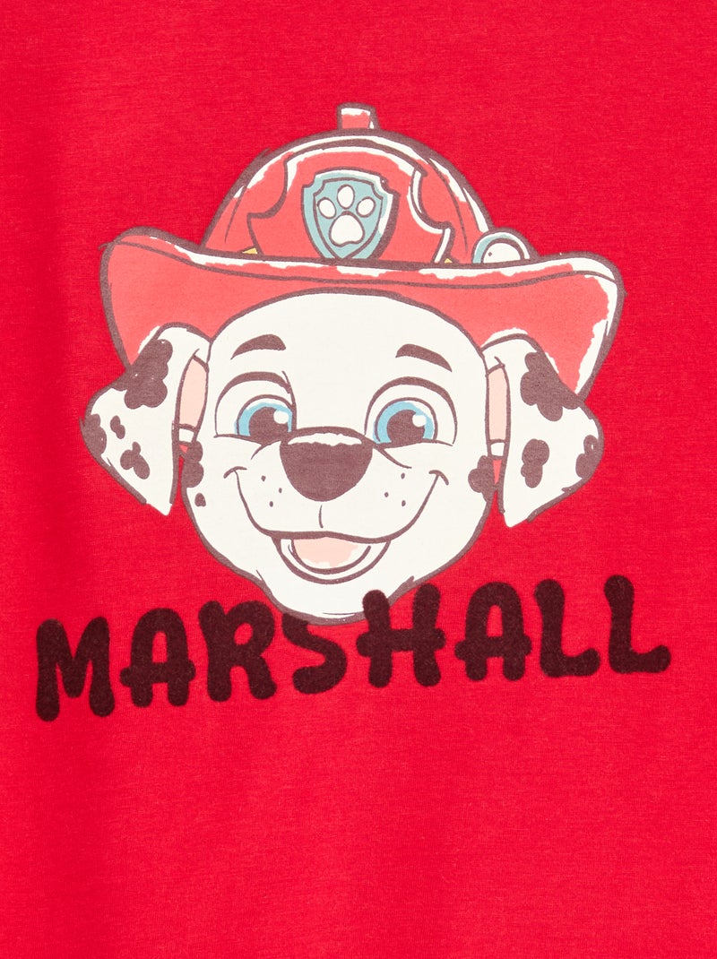 Soft 'Paw Patrol' Print Cotton T-shirt Red - Kiabi