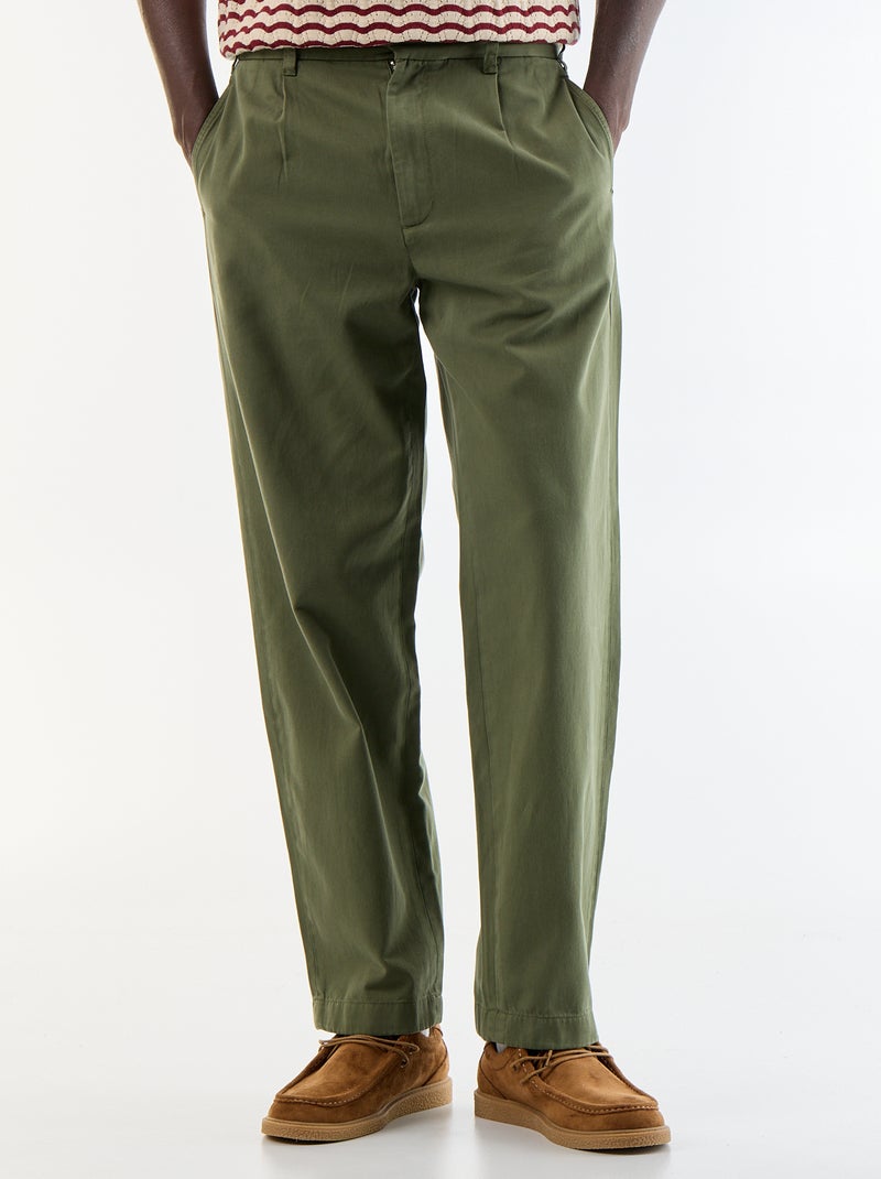 Soft-touch Trousers Khaki - Kiabi