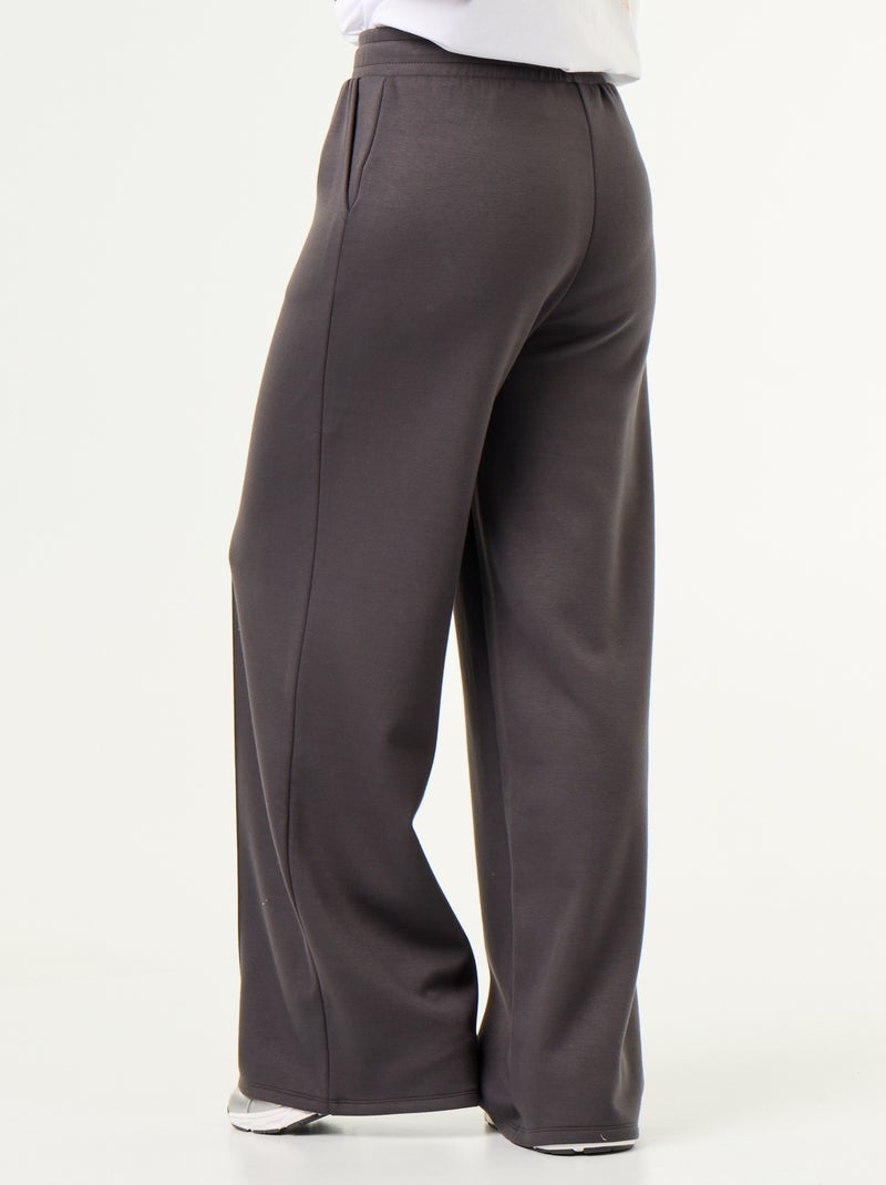 Soft-touch wide-leg trousers Dark gray / Anthracite - Kiabi