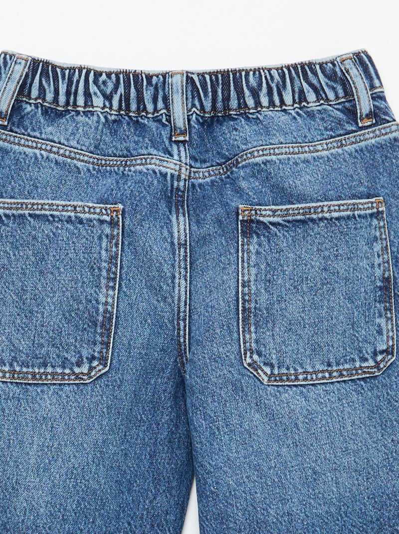 Solid Baggy 5-Pocket Jeans Blue - Kiabi