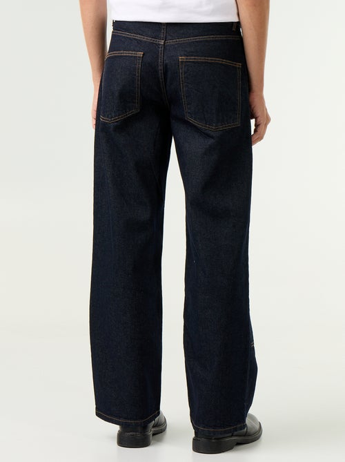 Solid baggy jeans with decorative panels - Kiabi